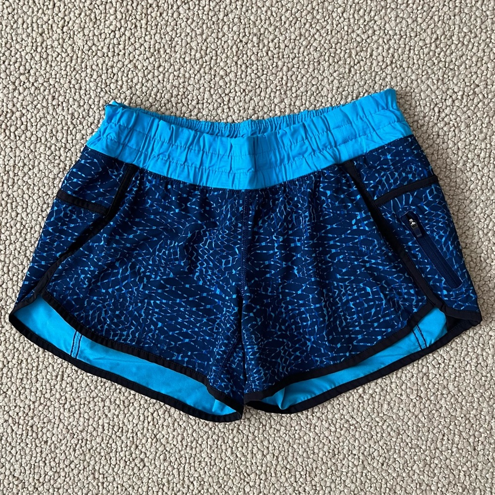 Blue Patterned Lululemon Shorts